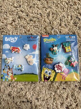 Crocs Jibbitz Bluey, Spongebob *new*